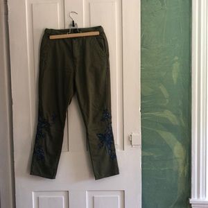 Top Shop Embroidered Cargo Pants